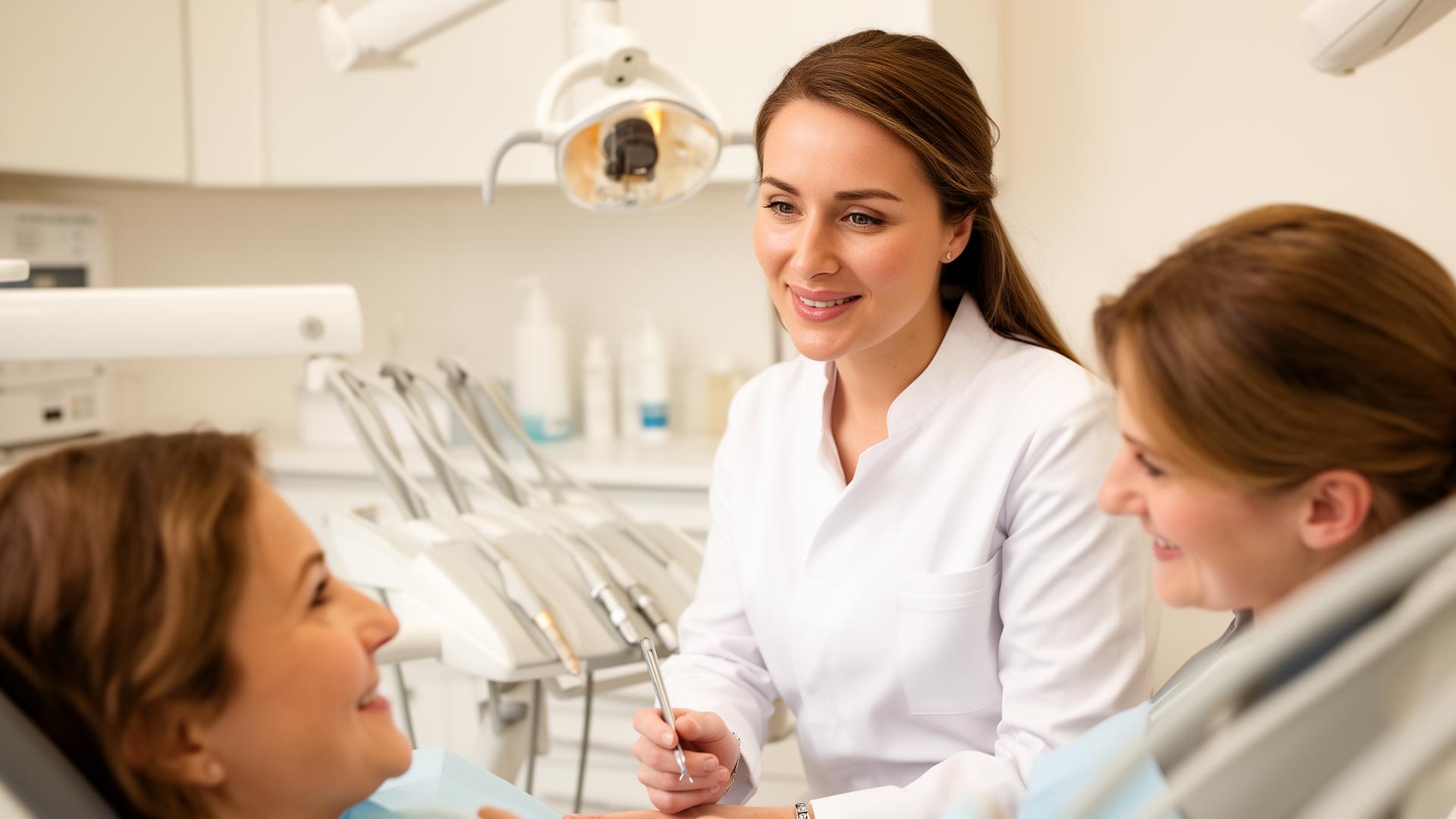 Dentist at Ivory & Oak consulting with a patient